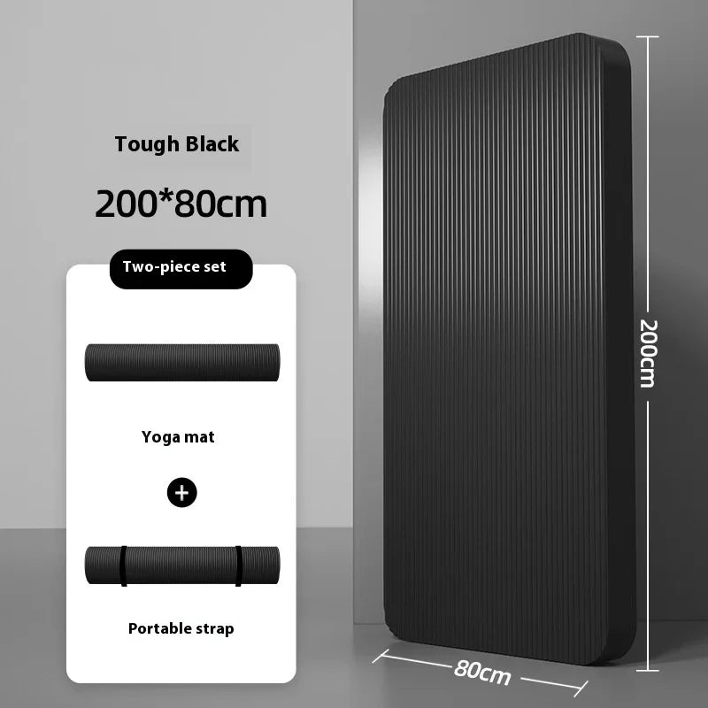 10-20mm Men Fitness Mat Thickening Widening Lengthening Anti-skid Yoga Mat For Stretching Cardio Home Workout Exercise Mat