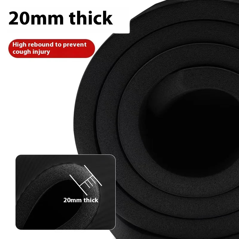 10-20mm Men Fitness Mat Thickening Widening Lengthening Anti-skid Yoga Mat For Stretching Cardio Home Workout Exercise Mat