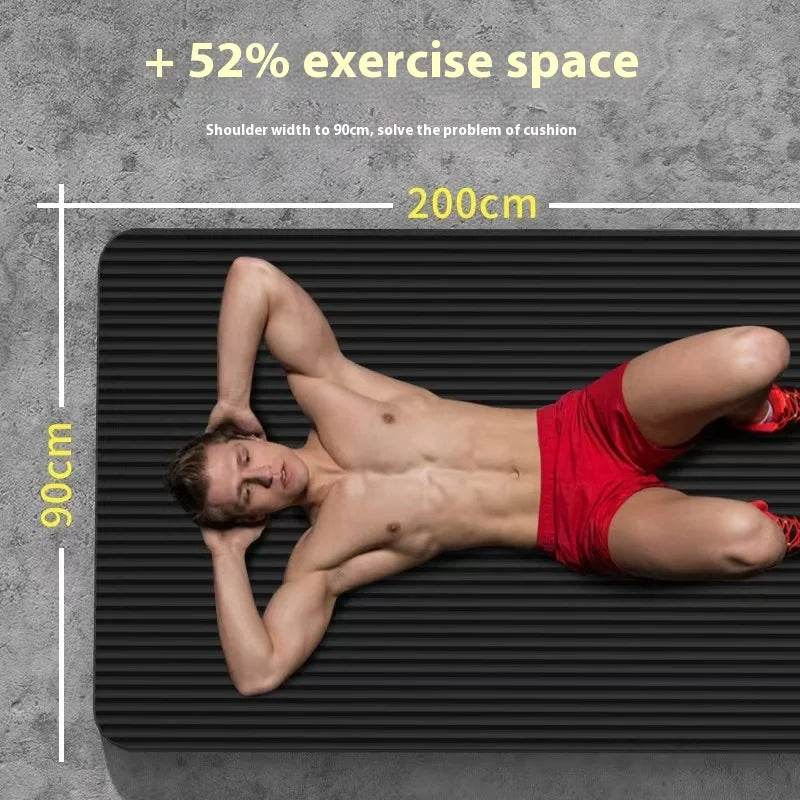 10-20mm Men Fitness Mat Thickening Widening Lengthening Anti-skid Yoga Mat For Stretching Cardio Home Workout Exercise Mat